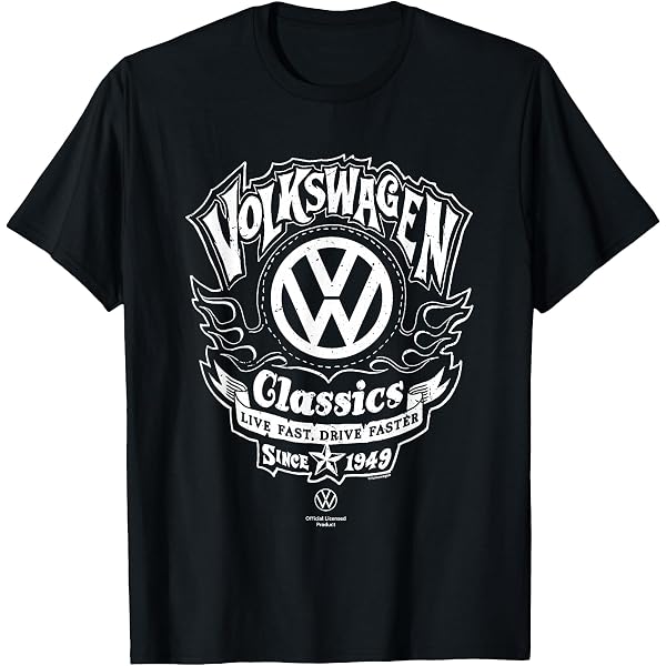 Amazon.com: Volkswagen Retro 70s Sunset Logo T-Shirt : Clothing